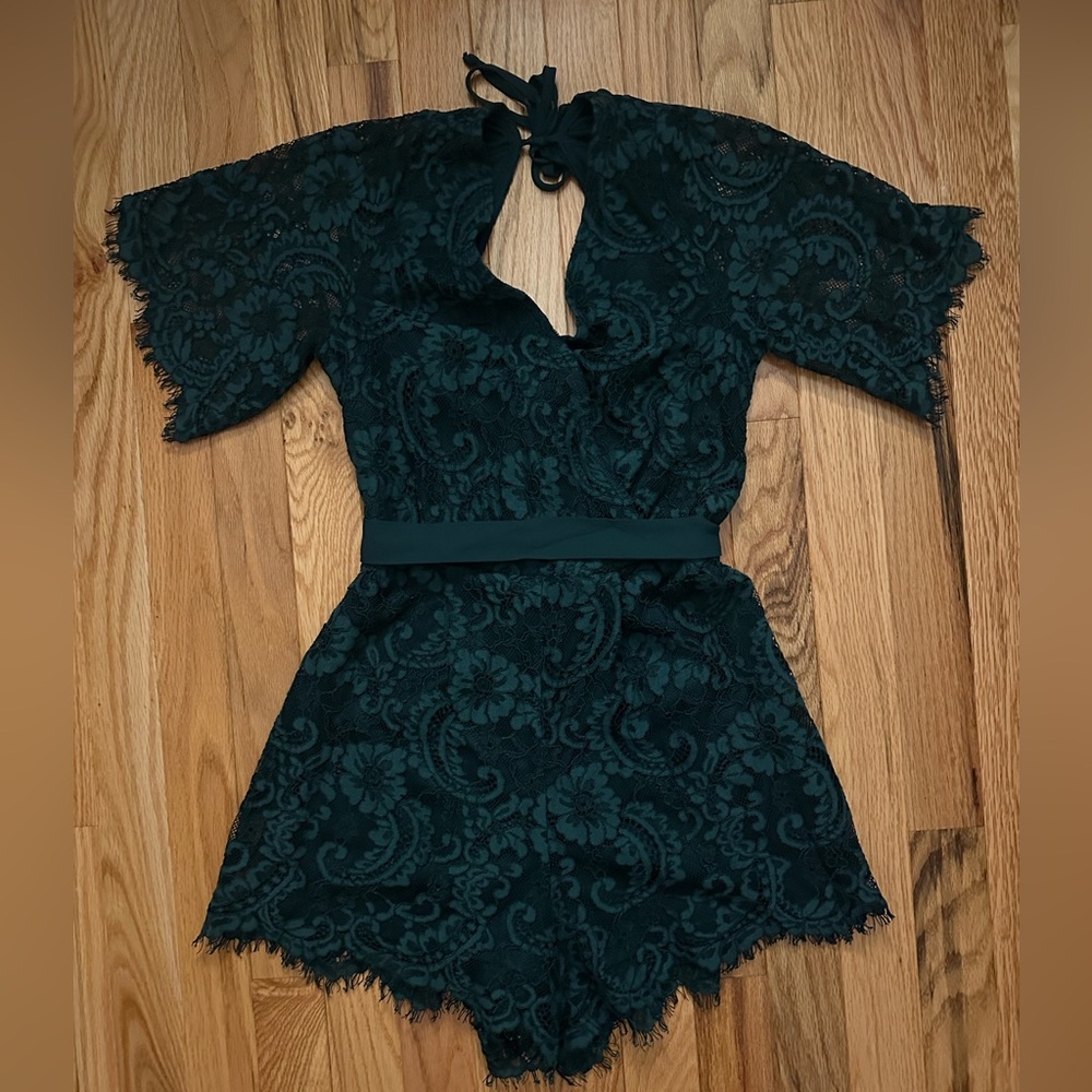 Gorgeous S Lace Green Romper